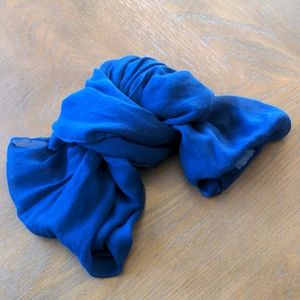Blue infinity scarf